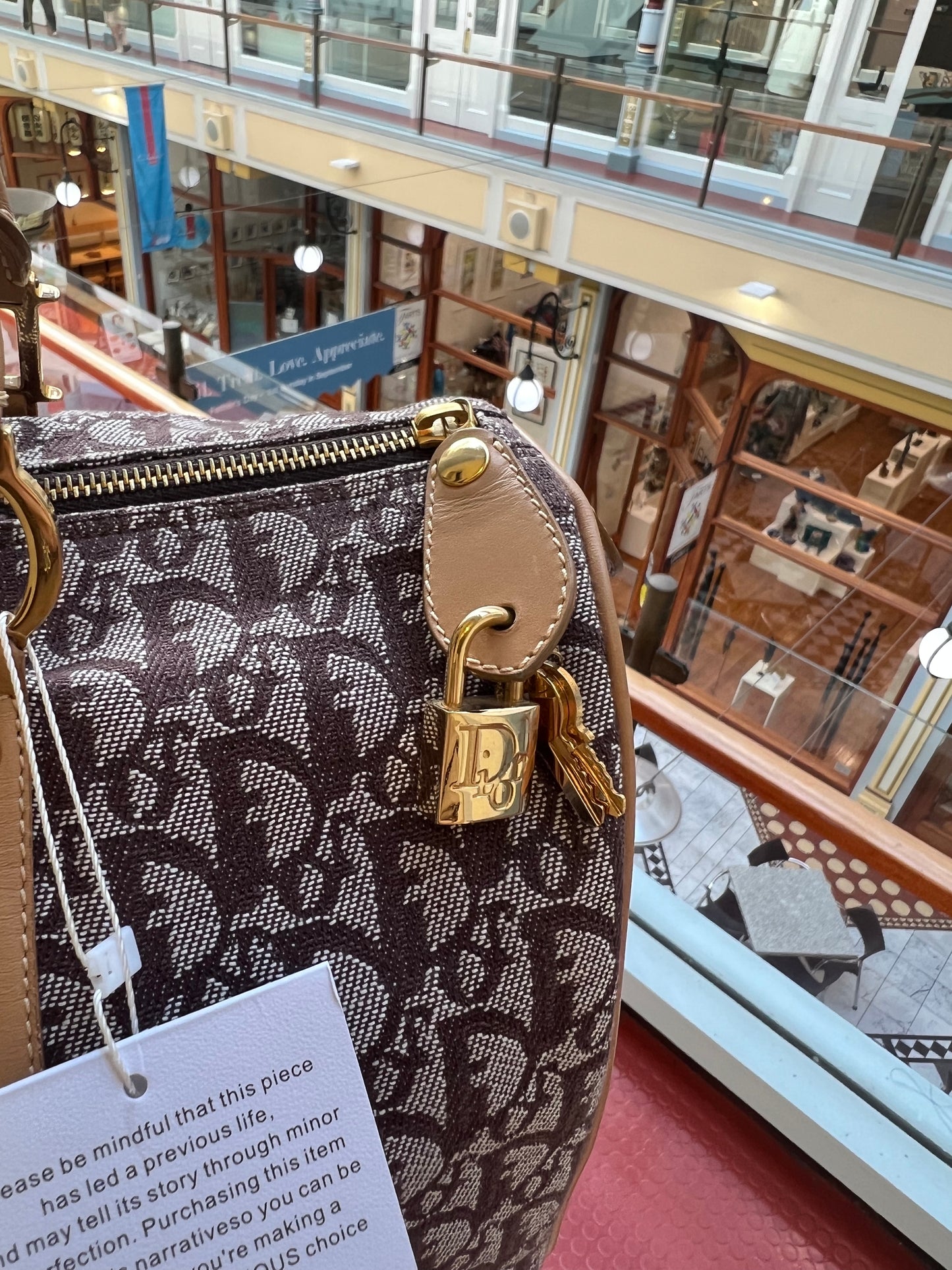 Pre-loved Christian Dior Vintage Trotter Bowling Tote Bag