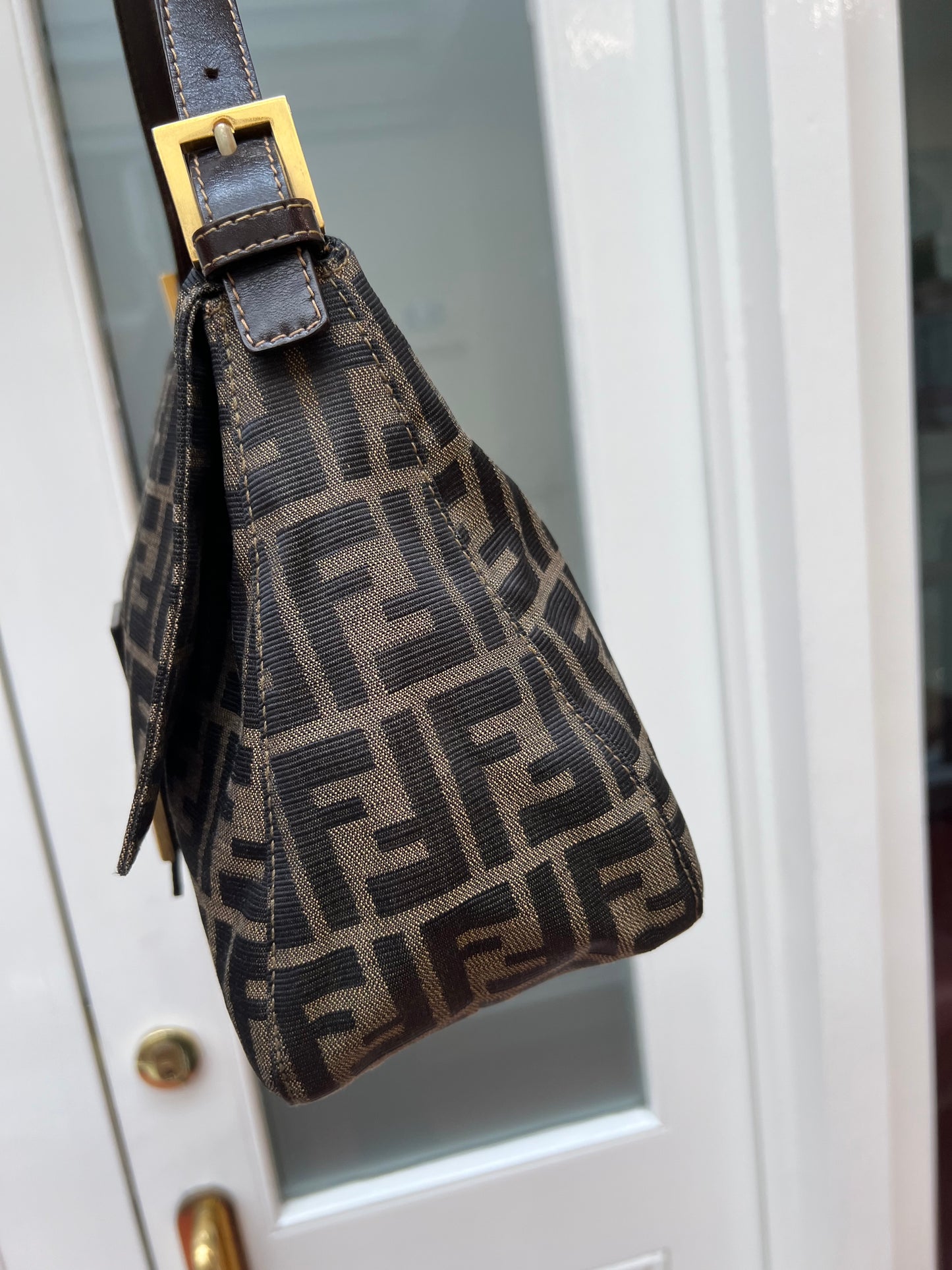 Pre-loved Fendi Vintage Zucca Mamma Handbag