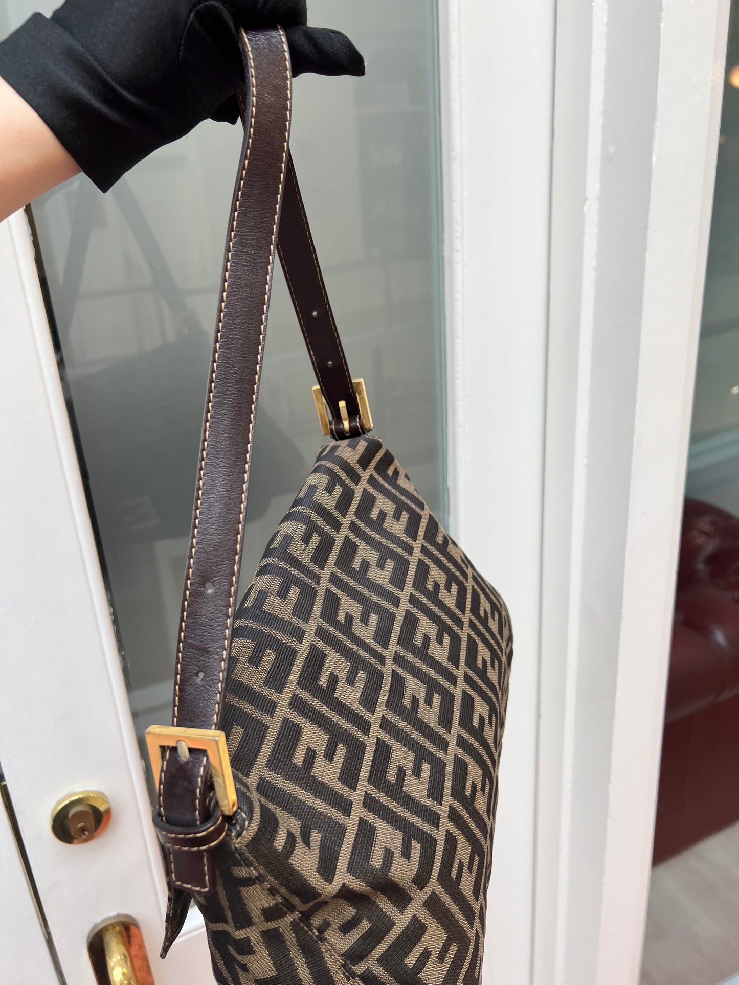 Pre-loved Fendi Vintage Zucca Mamma Handbag