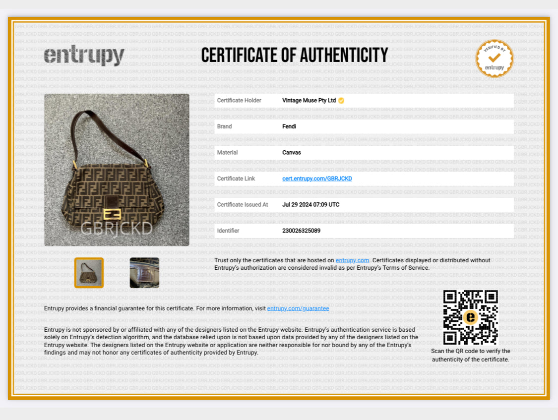 Pre-loved Fendi Vintage Zucca Mamma Handbag