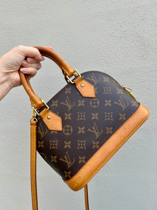 Pre-Owned Louis Vuitton Alma BB two-way handbag monogram 2016