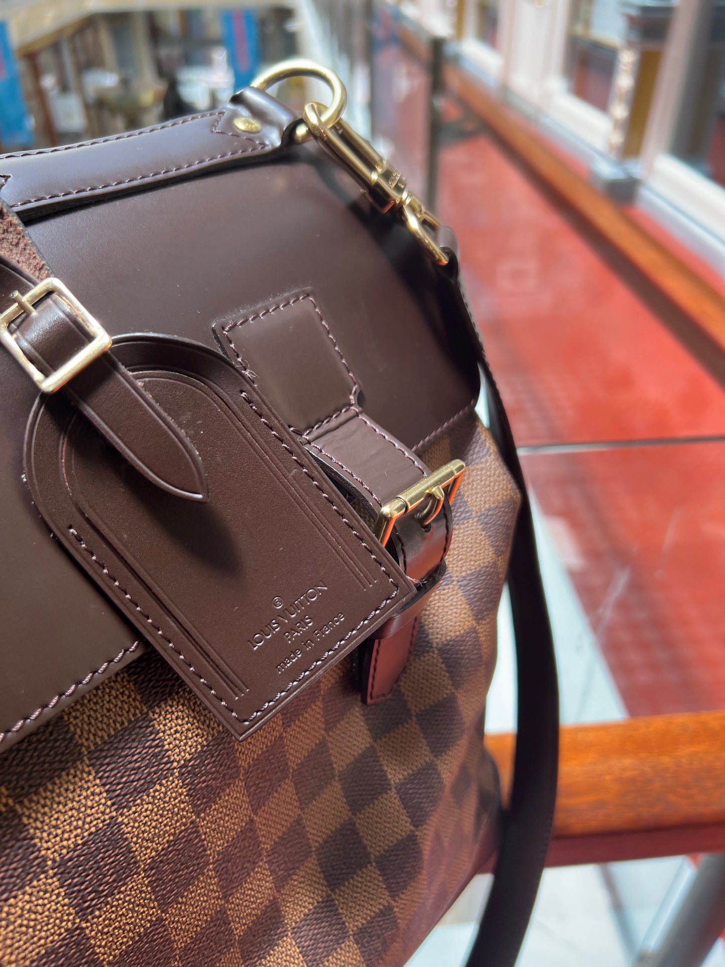 Pre-loved Louis Vuitton Damier Ebène West End Two-way Bag 1998