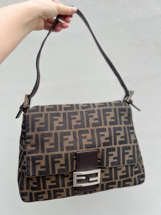 Pre-loved Fendi Vintage Zucca Mamma Handbag