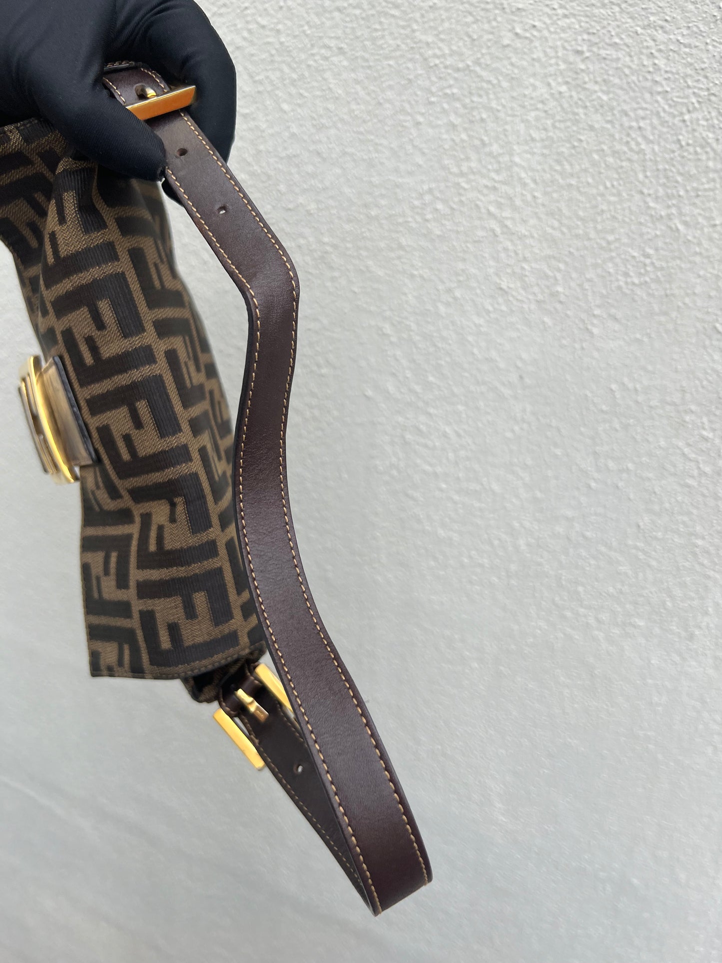 Pre-loved Fendi Vintage Zucca Baguette Handbag