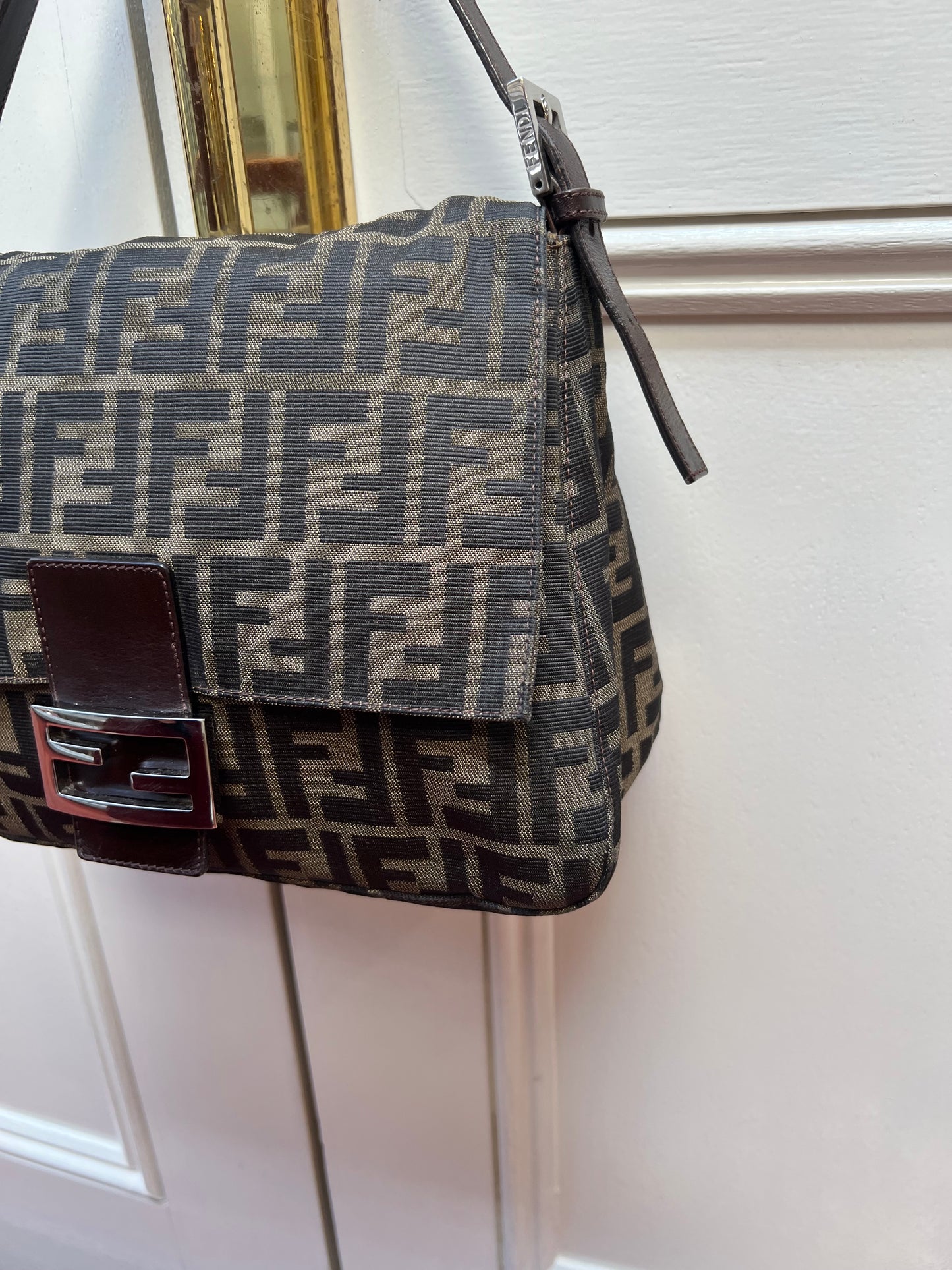 Pre-loved Fendi Vintage Zucca Mamma Handbag
