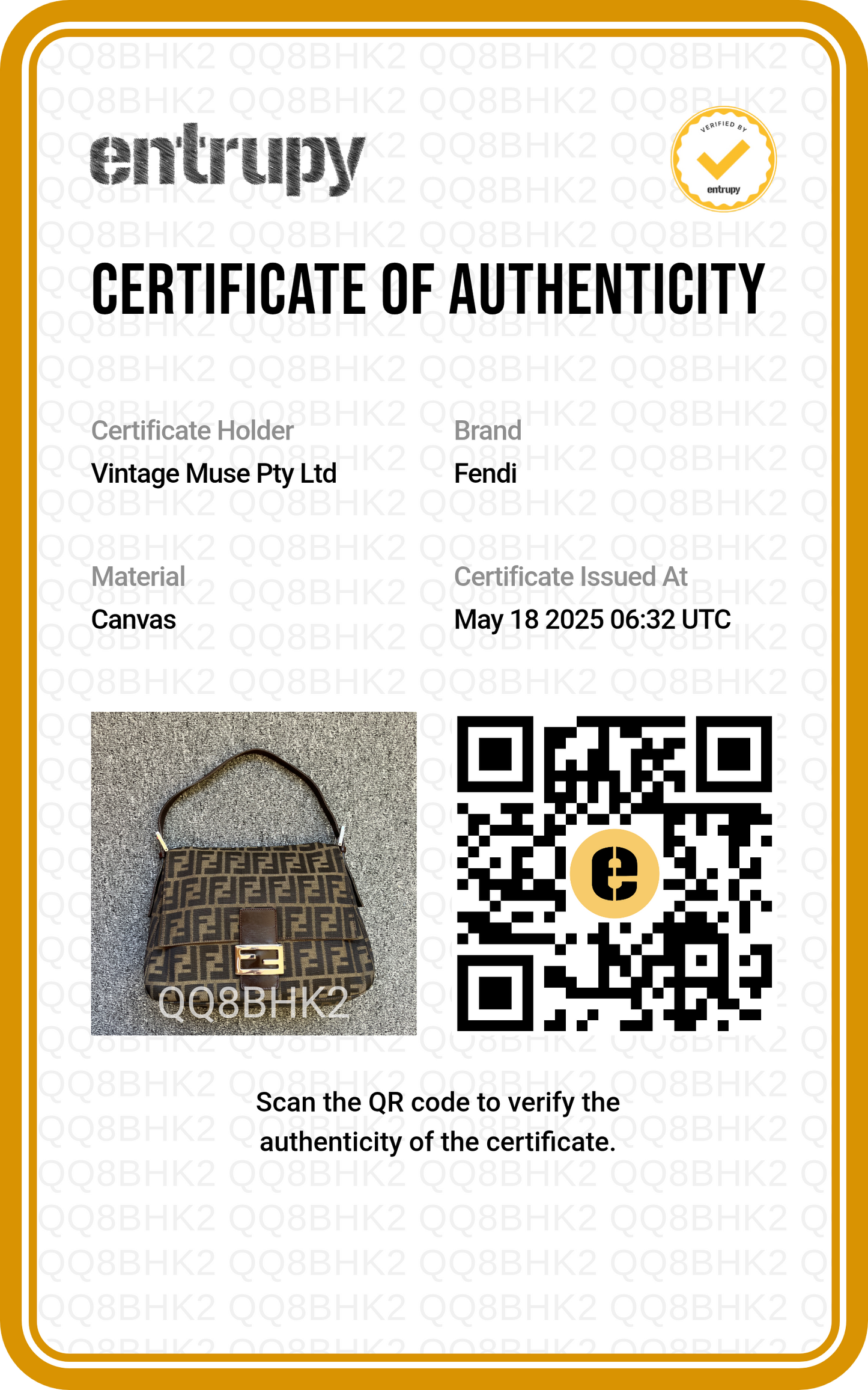 Pre-loved Fendi Vintage Zucca Mamma Handbag