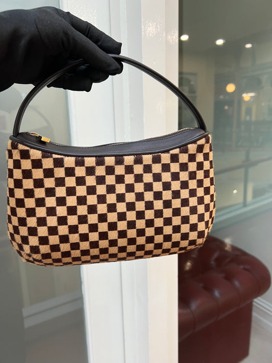 Pre-loved Louis Vuitton Vintage Ponyhair Damier Sauvage Tigre Handbag 2000