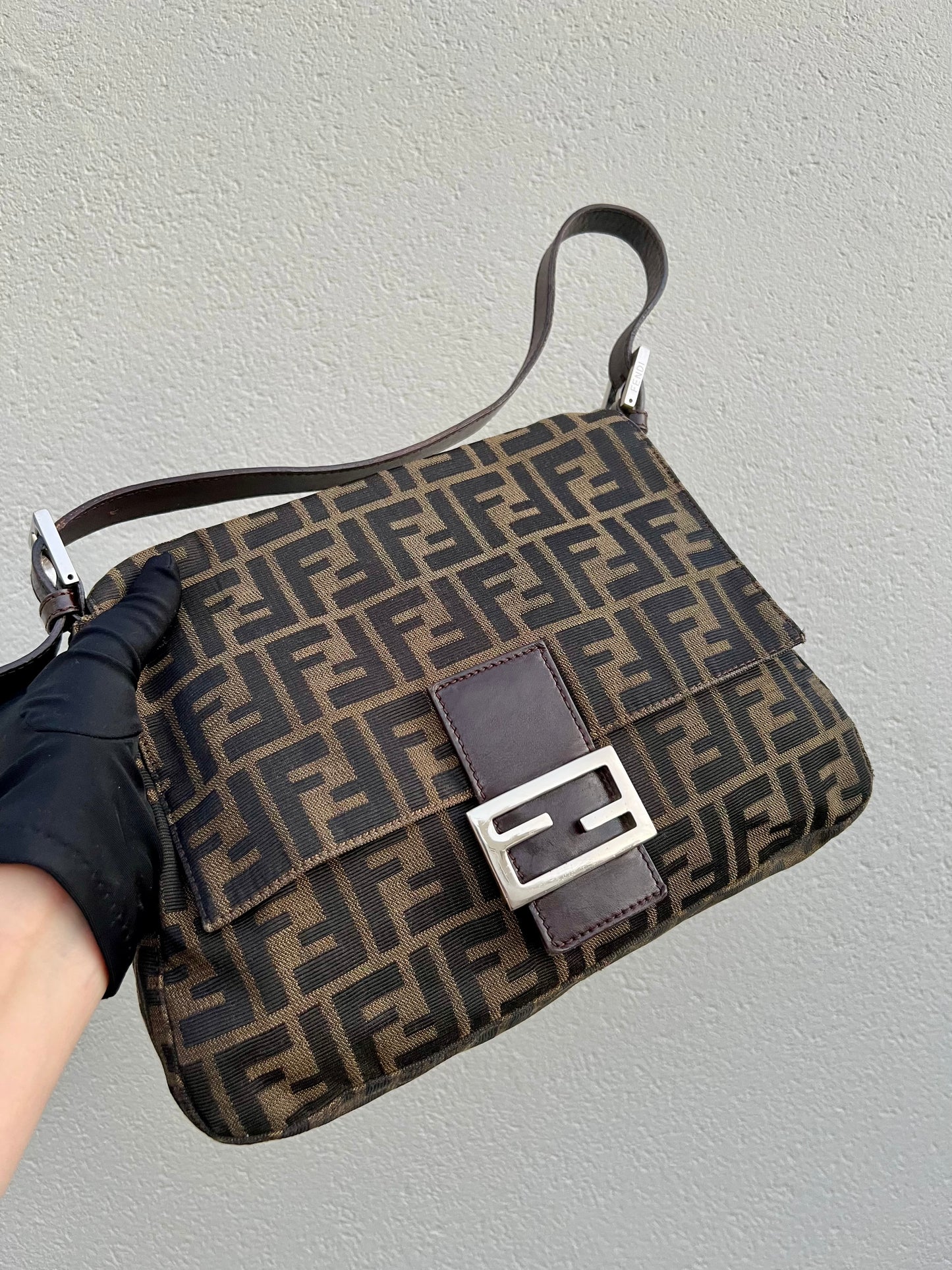Pre-loved Fendi Vintage Zucca Mamma Handbag