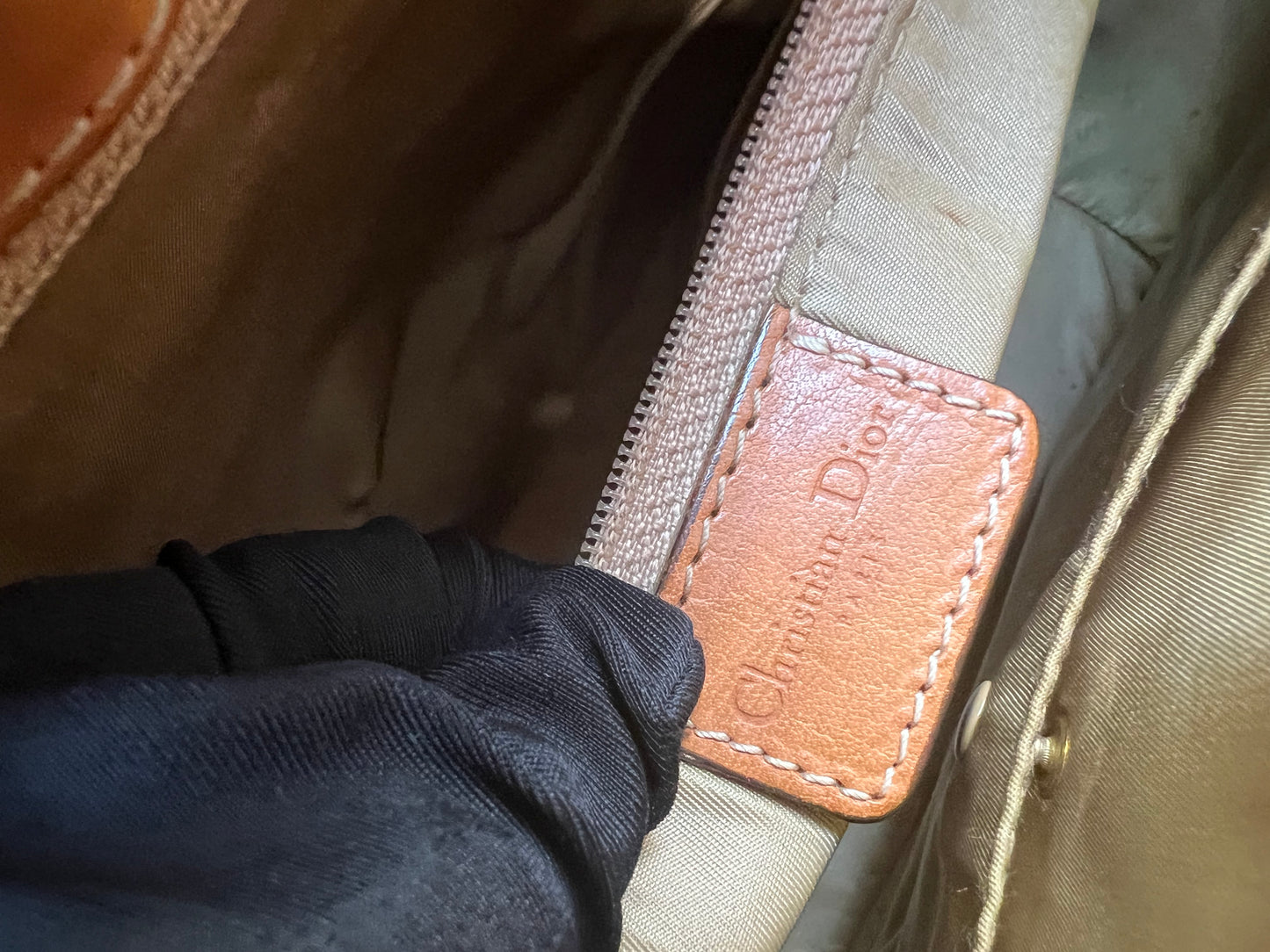 Pre- loved Christian Dior Brown Street Chic Trotter Tote Handbag