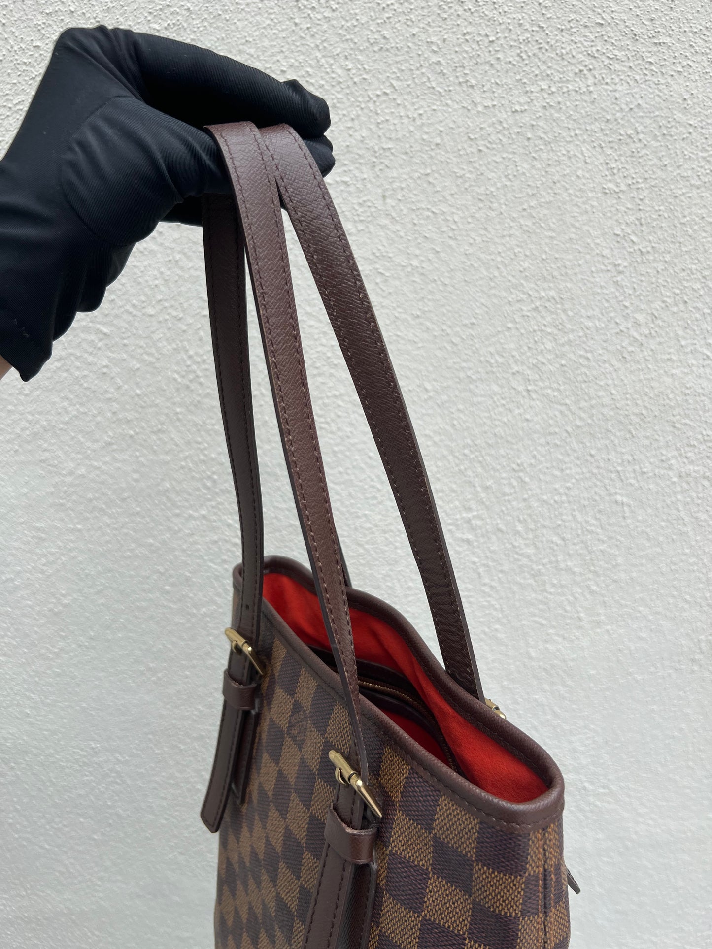 Pre-loved Louis Vuitton Damier Ebene Canvas Marais Bucket Bag 2001