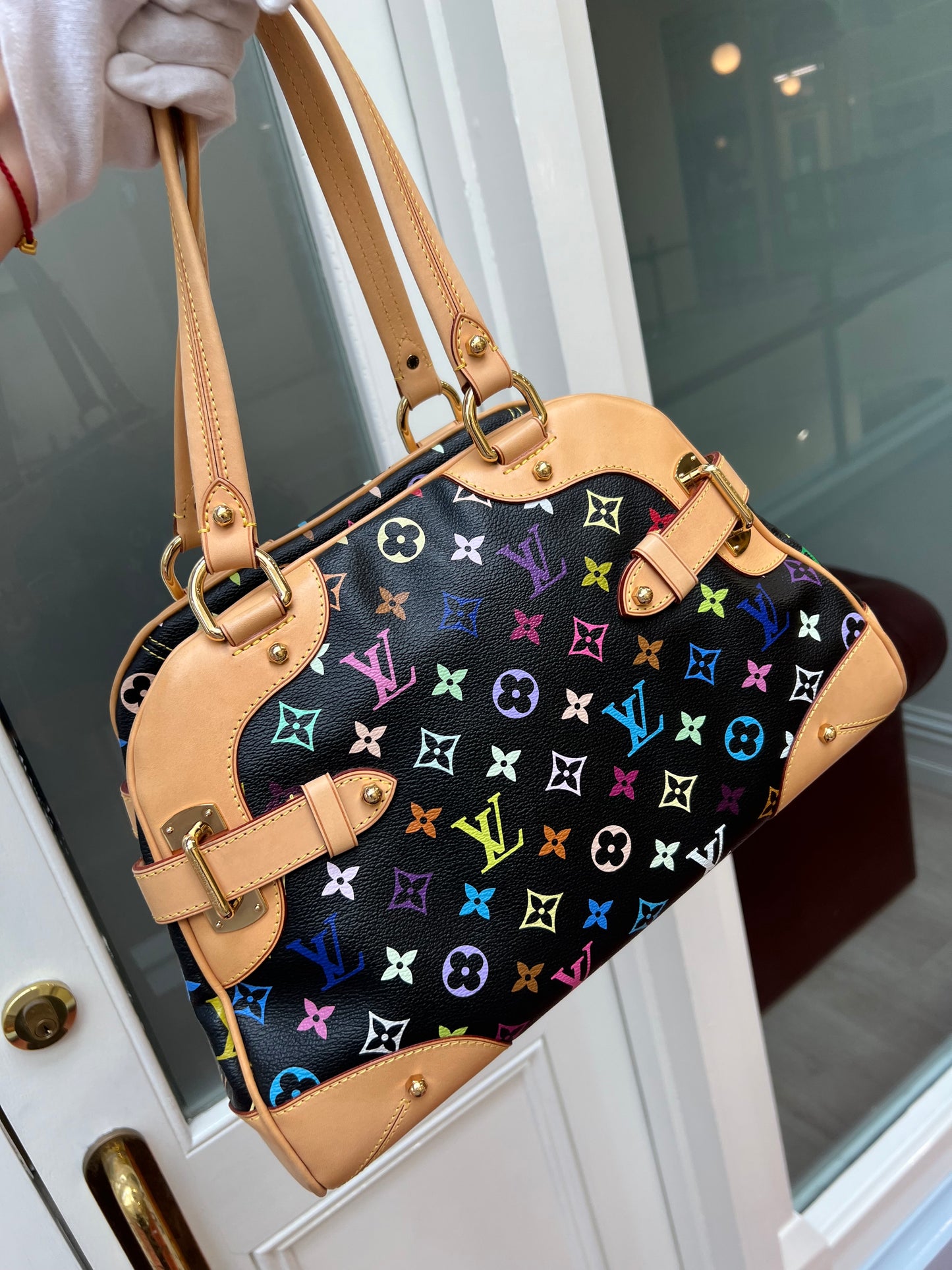 Pre-loved Louis Vuitton x Murakami Limited Edition Monogram Multicolor Claudia Bag