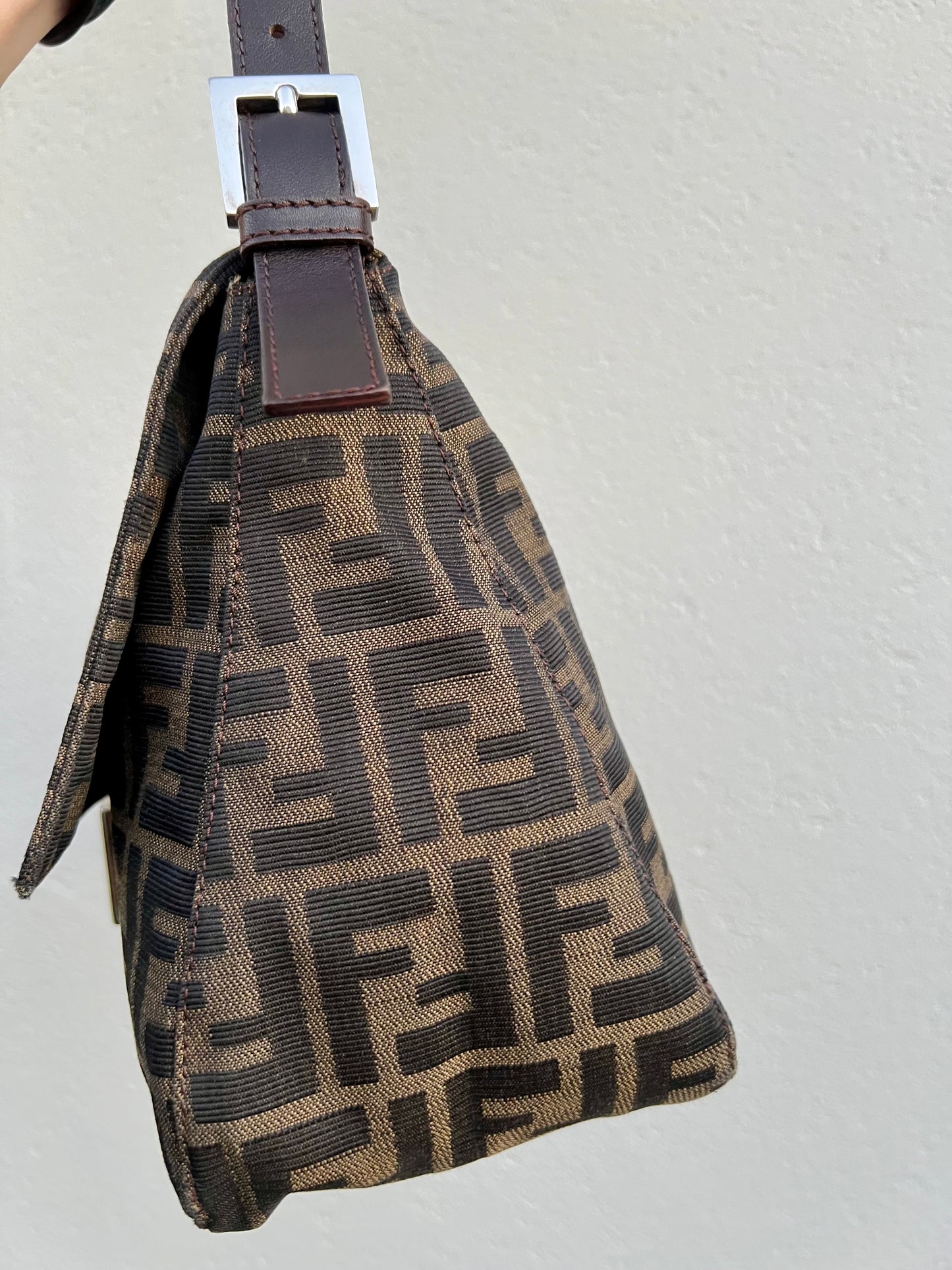 Pre-loved Fendi Vintage Zucca Mamma Handbag