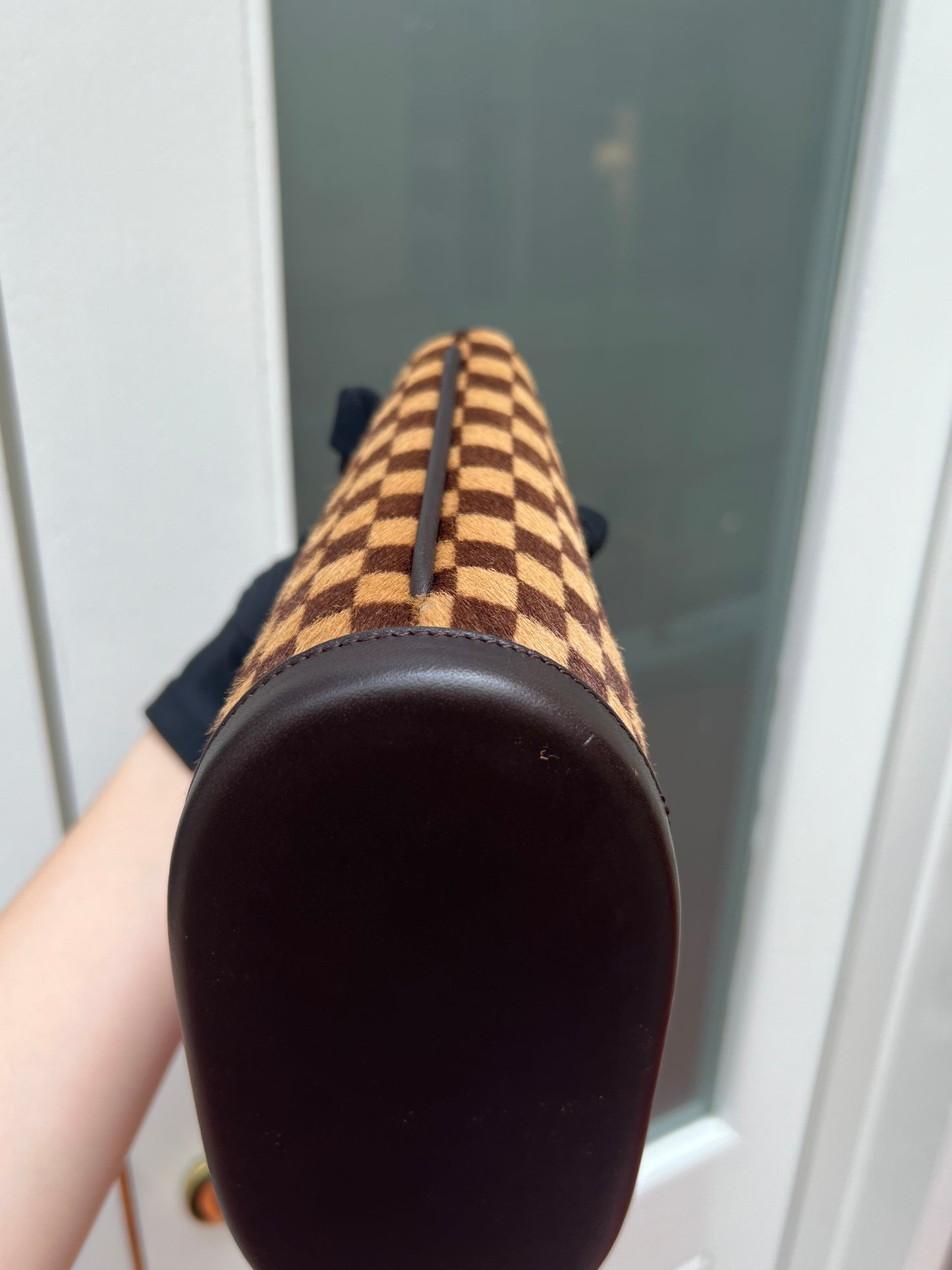 Pre-loved Louis Vuitton Damier Sauvage Impala Pony Hair Hand Bag