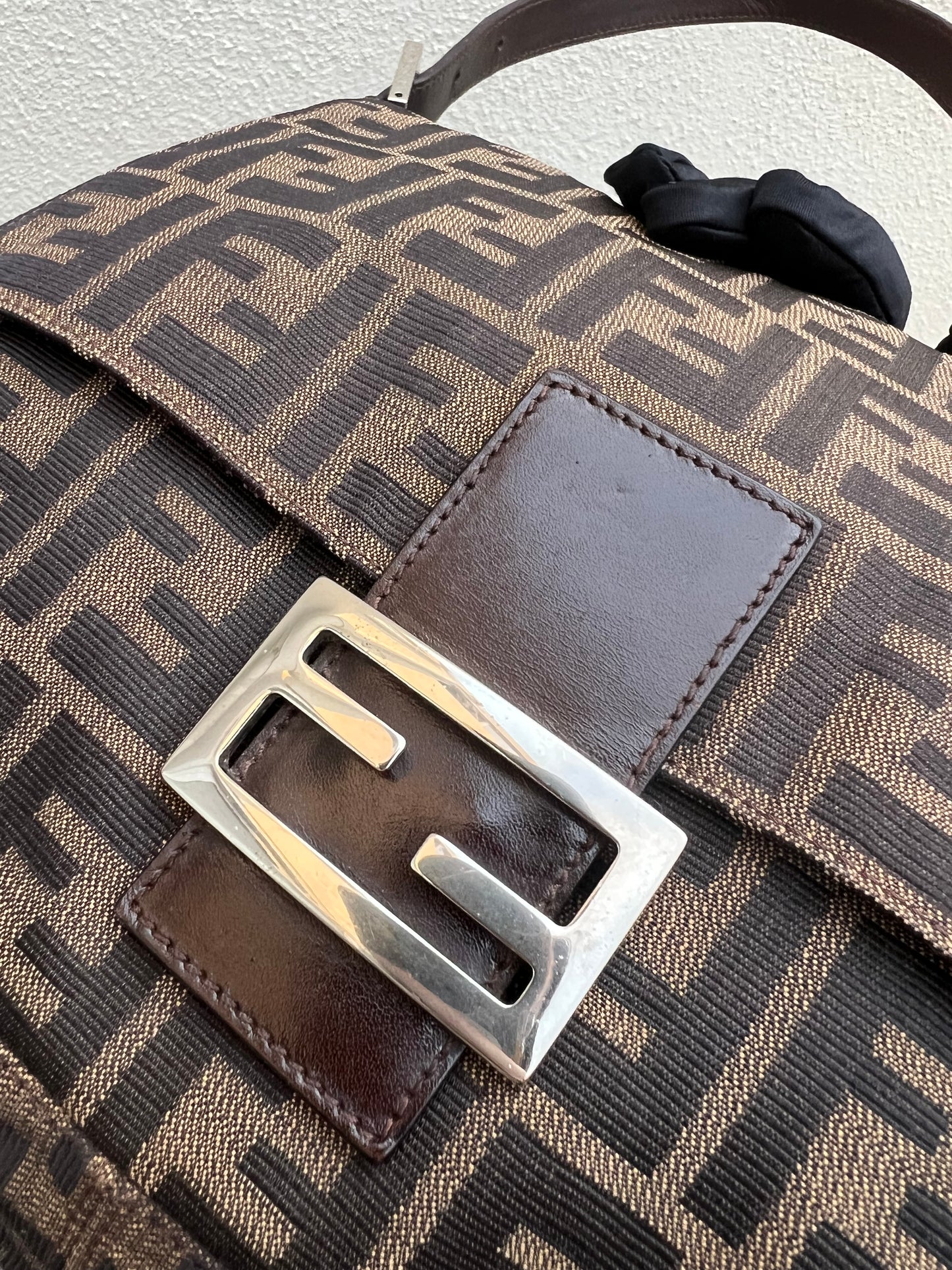 Pre-loved Fendi Vintage Zucca Mamma Handbag