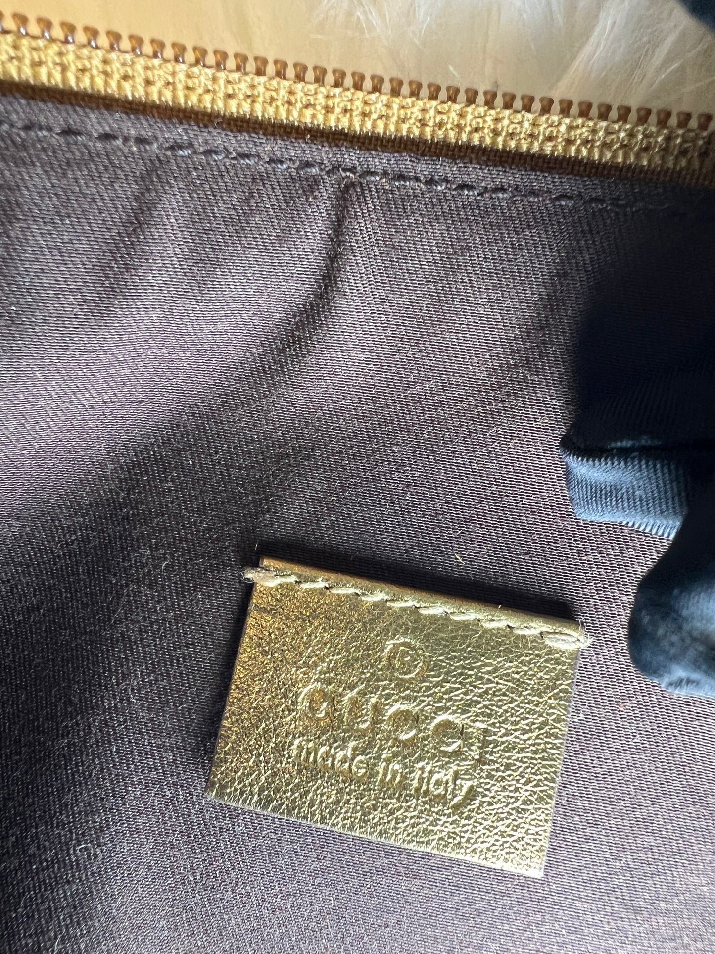 Pre-loved Gucci Monogram Pochette Bag