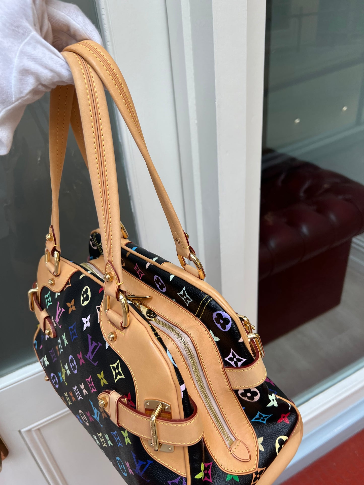 Pre-loved Louis Vuitton x Murakami Limited Edition Monogram Multicolor Claudia Bag
