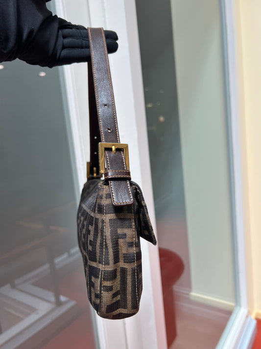 Pre-loved Fendi Vintage Zucca Baguette Handbag