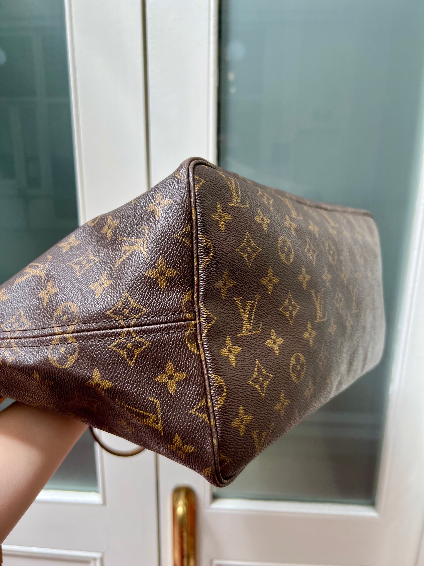 Pre-loved Louis Vuitton Neverfull Leather Tote GM Monogram 2008