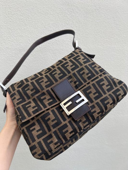 Pre-loved Fendi Vintage Zucca Mamma Handbag