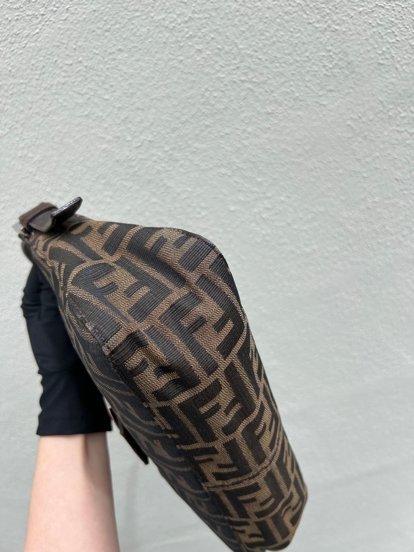 Pre-loved Fendi Zucca FF Mamma Forever Baguette Flap