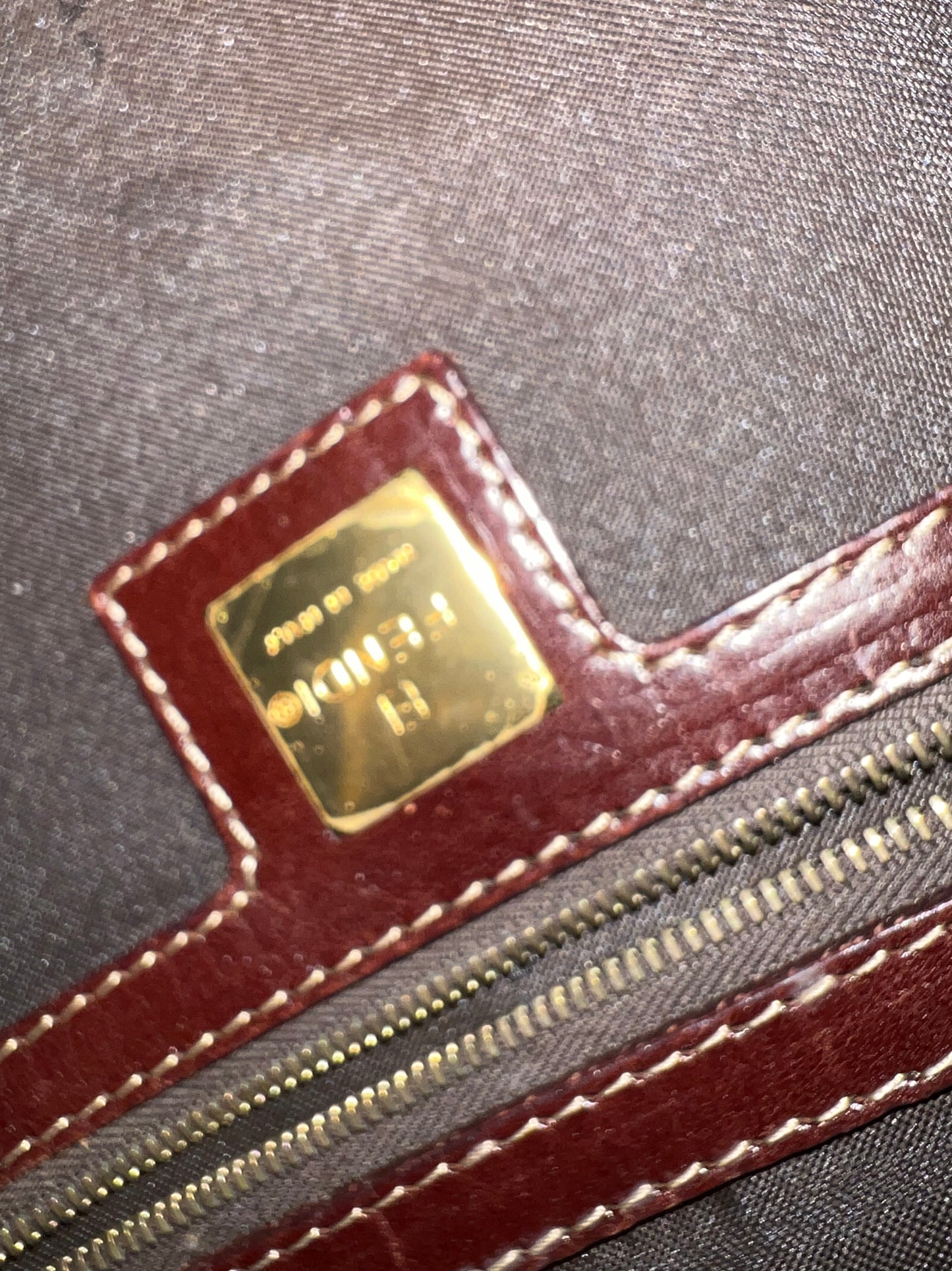 Pre-loved Fendi Vintage Crystal Zucchino Mamma Baguette Handbag