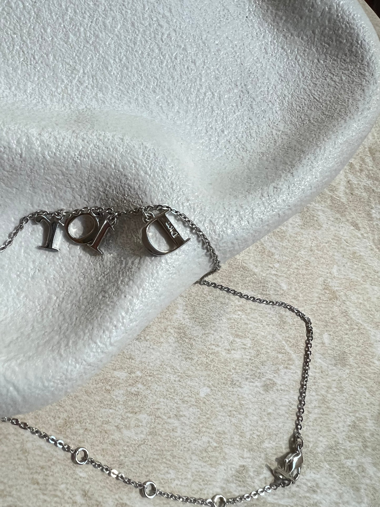 Pre-loved Vintage Christian Dior by John Galliano Logo Letter Necklace