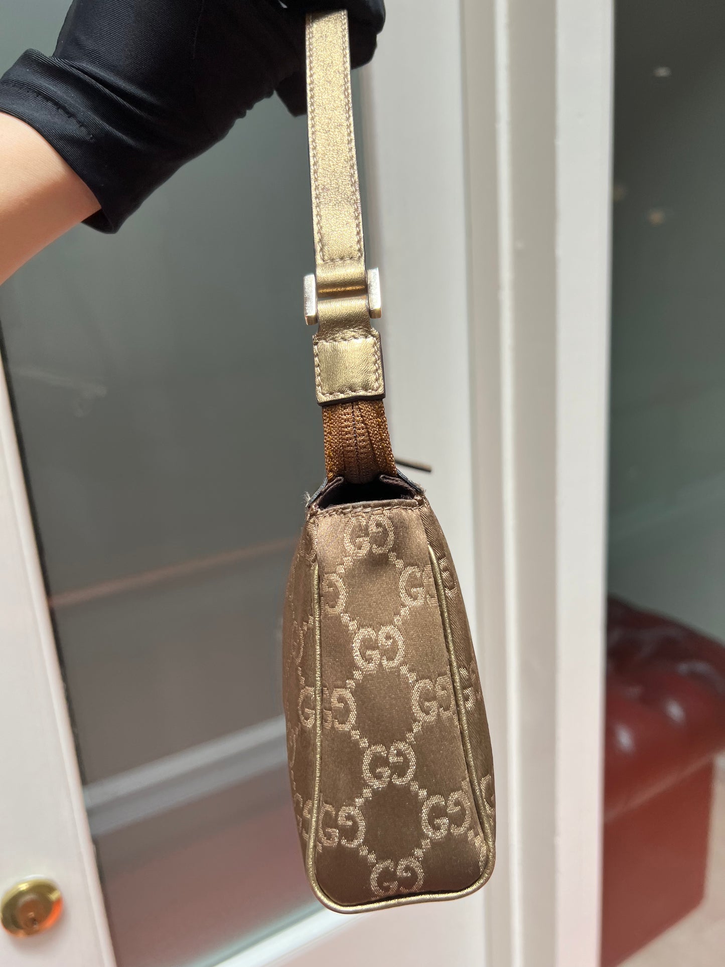 Pre-loved Gucci Monogram Pochette Bag