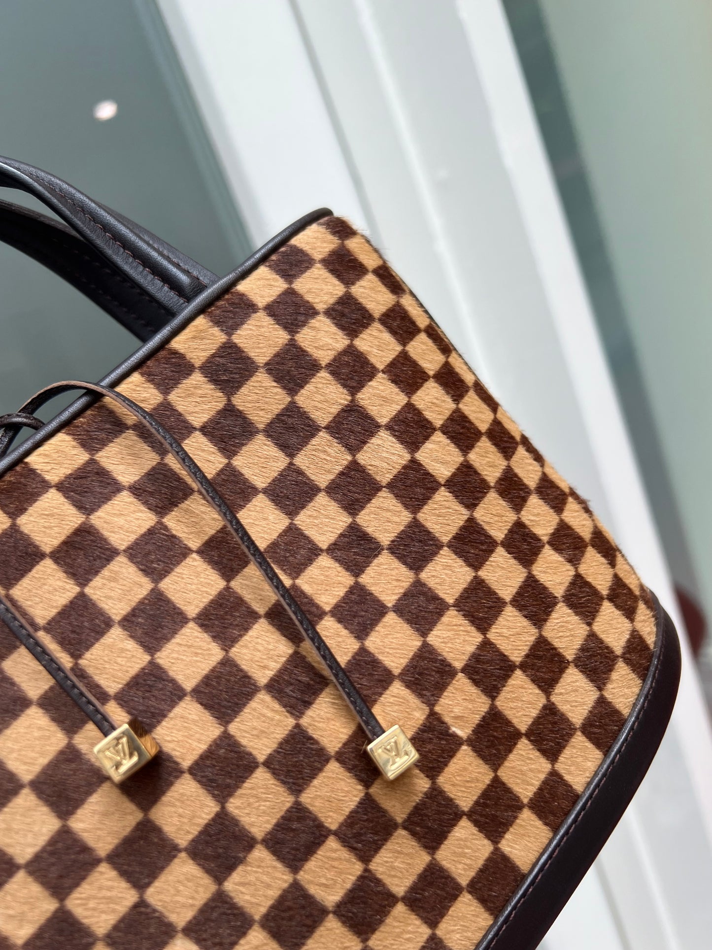 Pre-loved Louis Vuitton Damier Sauvage Impala Pony Hair Hand Bag