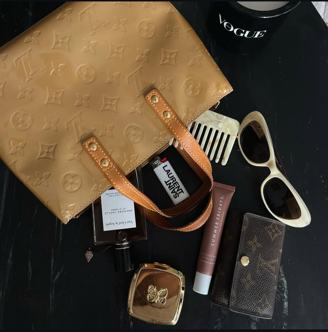 Pre-loved Louis Vuitton Reade PM Champagne Tote Bag 2006