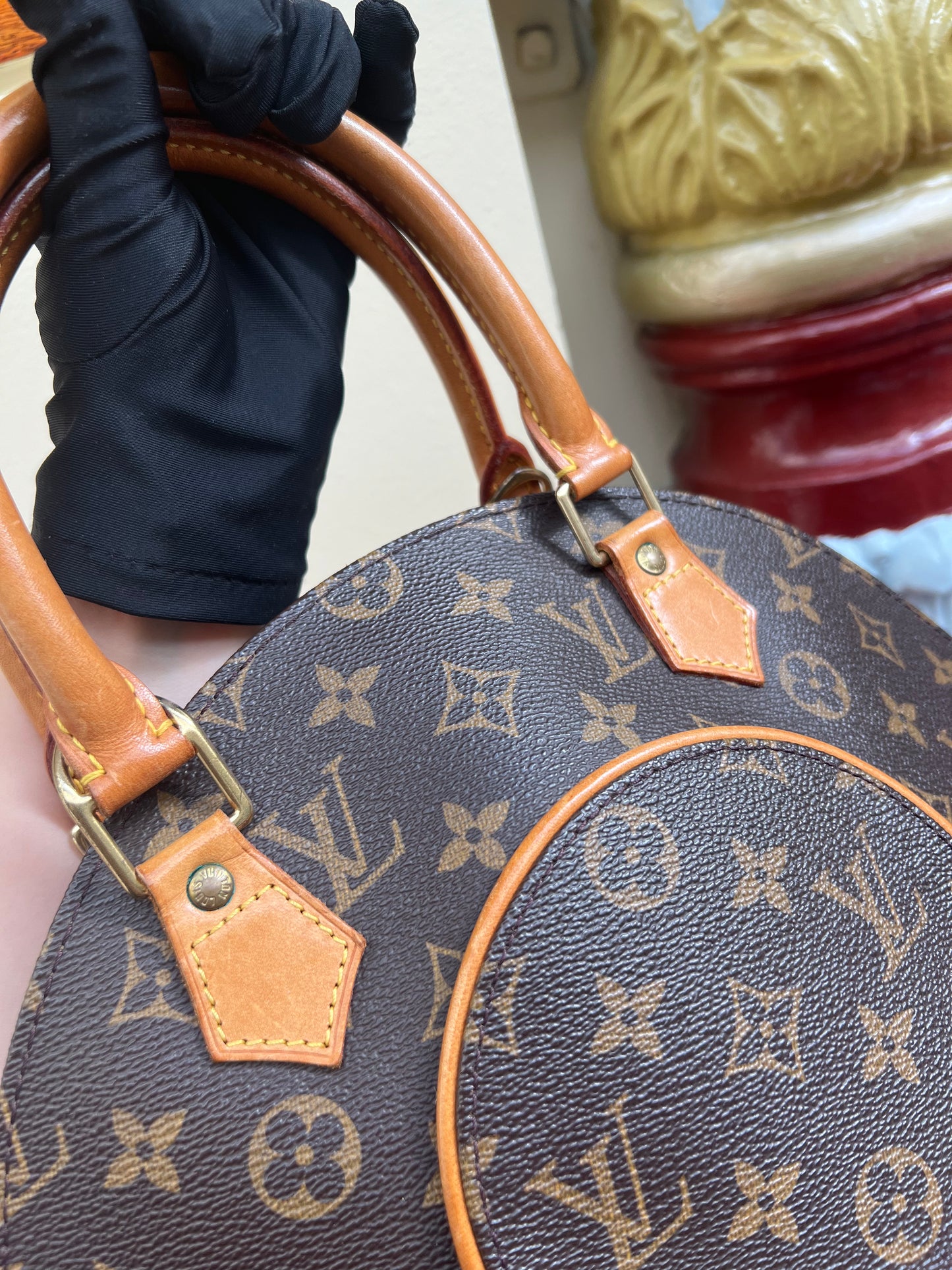 Pre-loved Louis Vuitton Vintage Ellipse Cloth Handbag PM Monogram