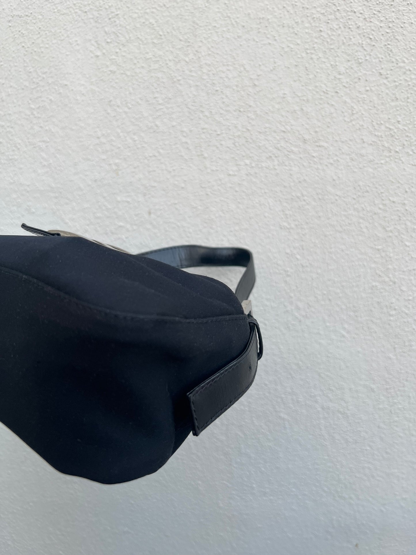 Pre-loved Fendi Mini Baguette Handbag Black