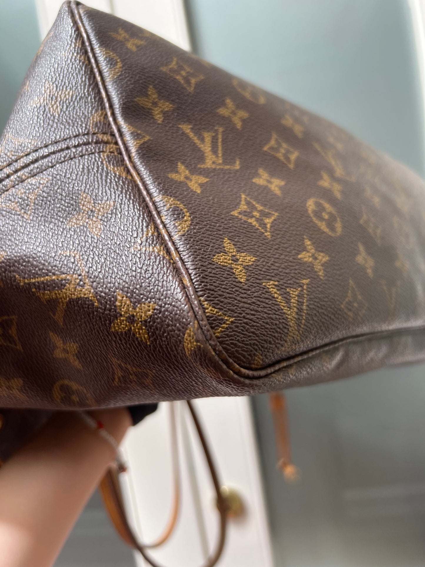 Pre-loved Louis Vuitton Neverfull Leather Tote GM Monogram 2008