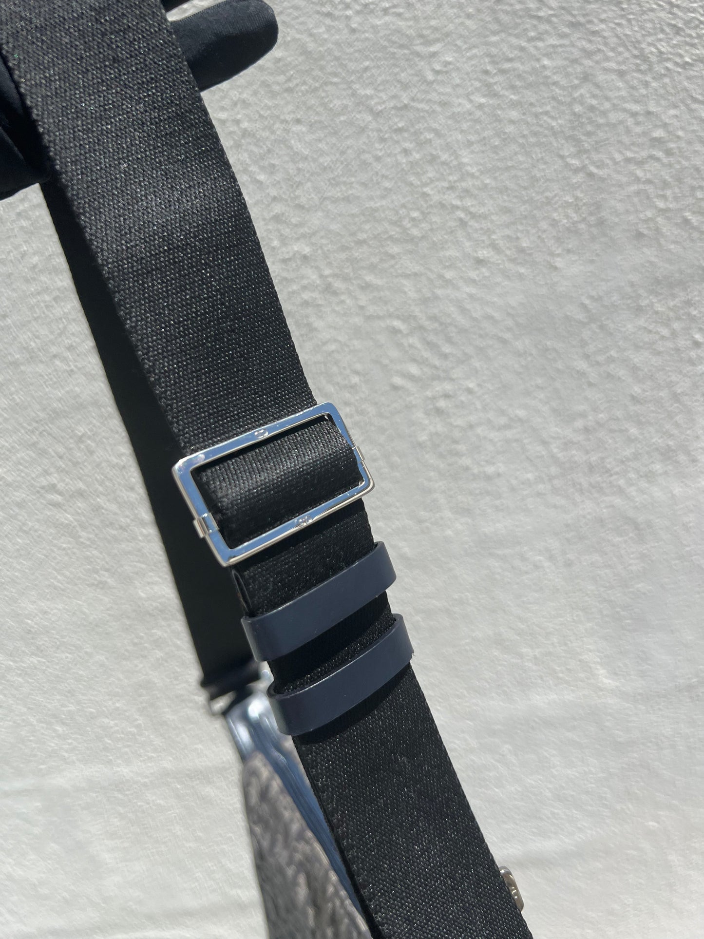 Pre-loved Dior Vintage Trotter Shoulder Messenger Bag Navy