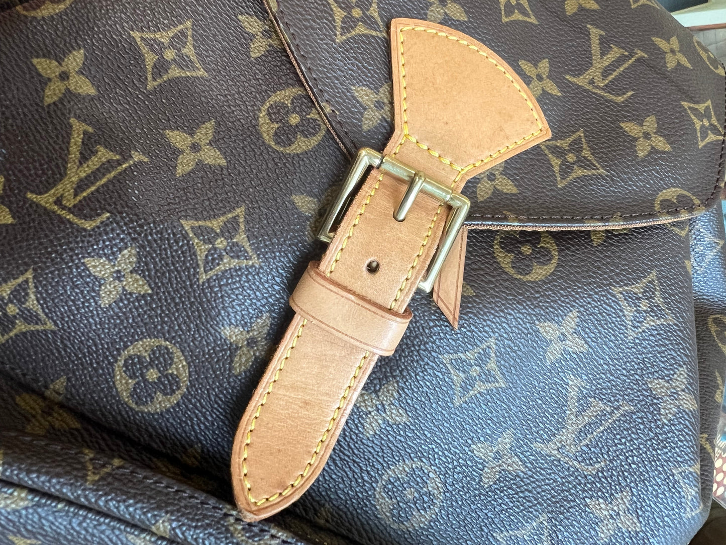 Pre-loved Louis Vuitton Backpack Monogram Montsouris GM Brown Men's Women's 2000