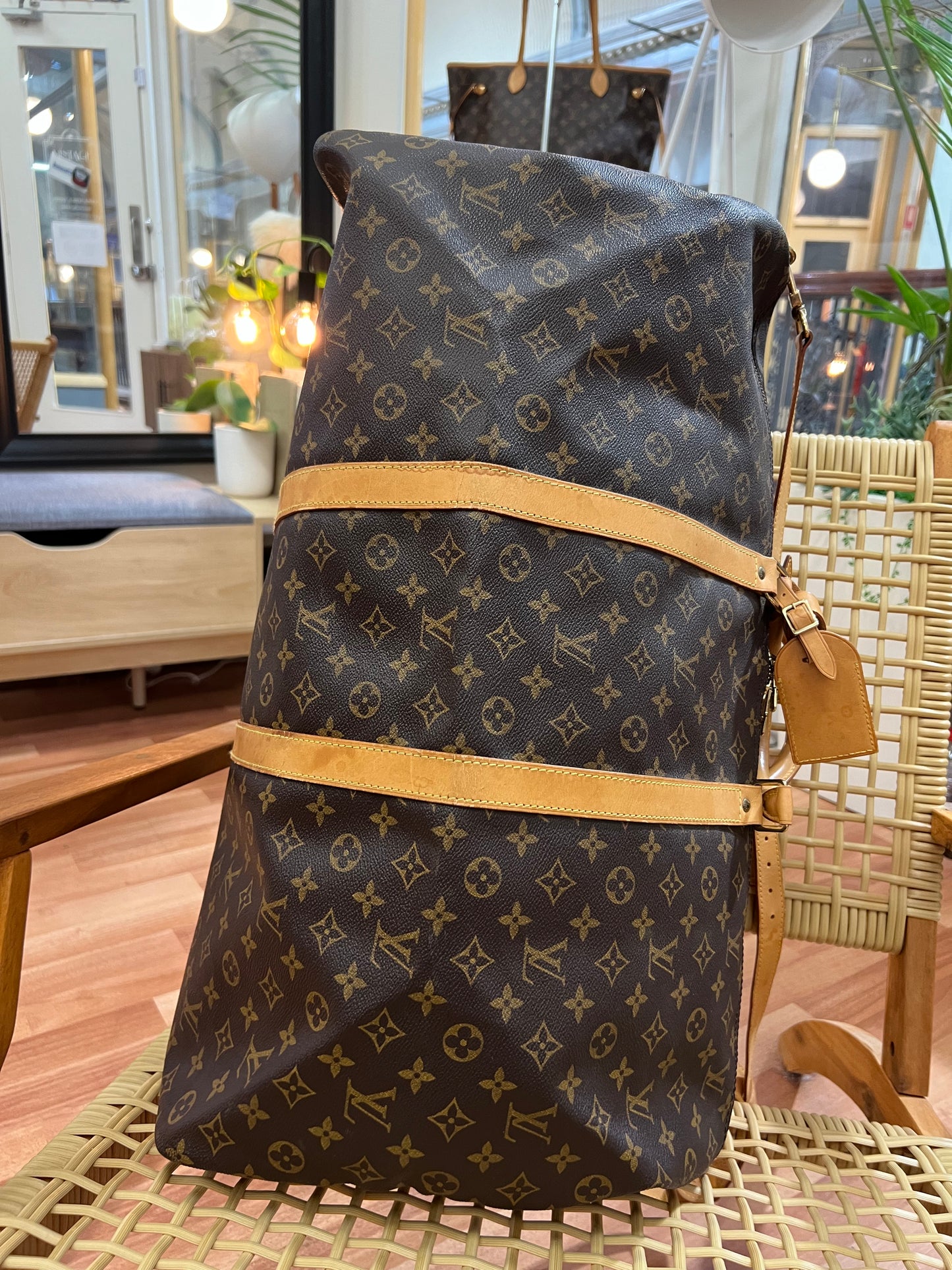 Pre-loved Louis Vuitton Keepall Bandoulière 60 Travel Bag Monogram 1997
