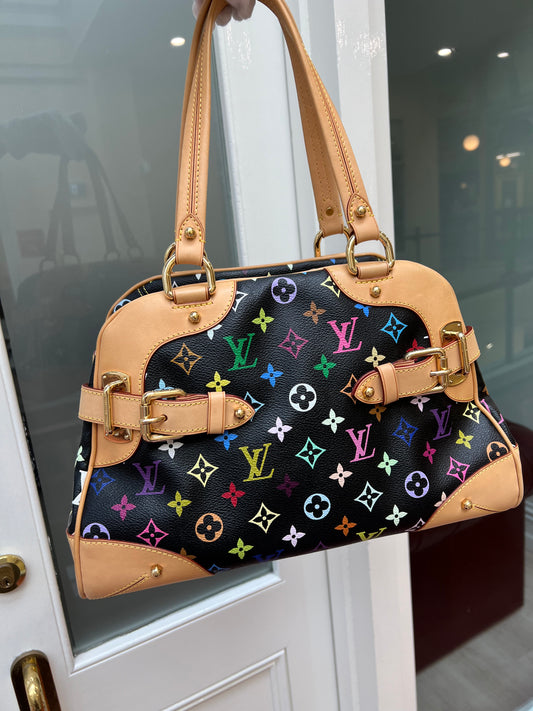 Pre-loved Louis Vuitton x Murakami Limited Edition Monogram Multicolor Claudia Bag