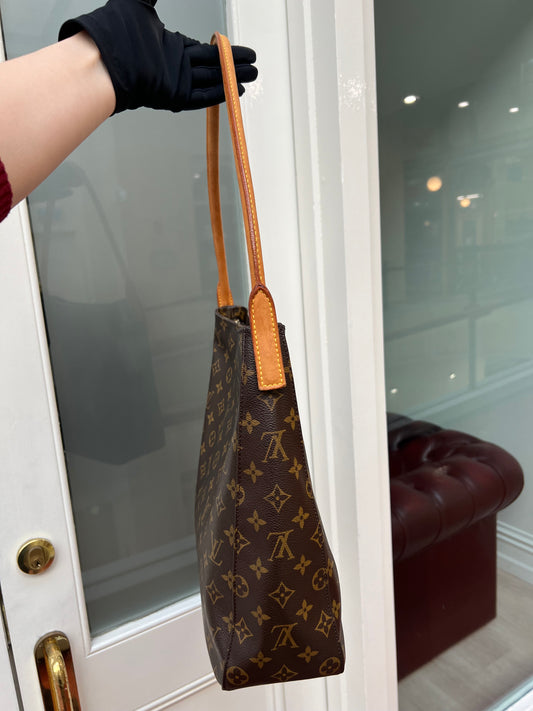 Pre-loved Louis Vuitton Looping Leather Handbag Monogram GM  2004