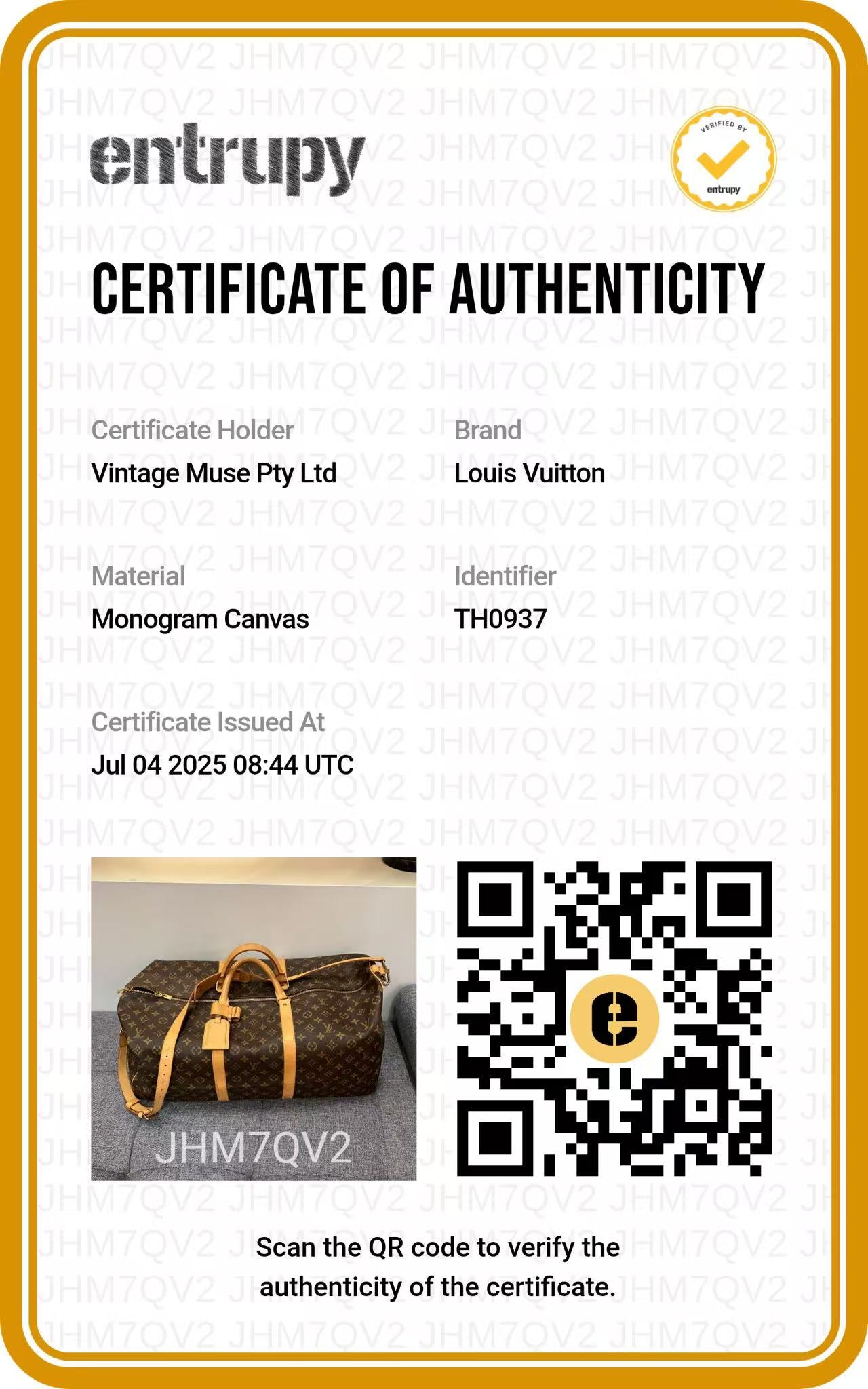 Pre-loved Louis Vuitton Keepall Bandoulière 60 Travel Bag Monogram 1997