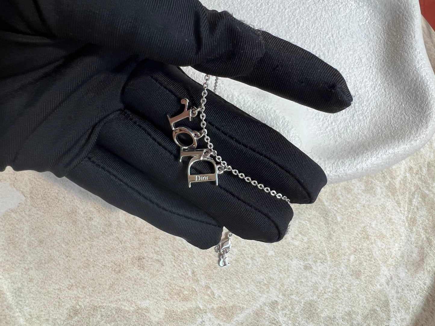Pre-loved Vintage Christian Dior by John Galliano Logo Letter Necklace
