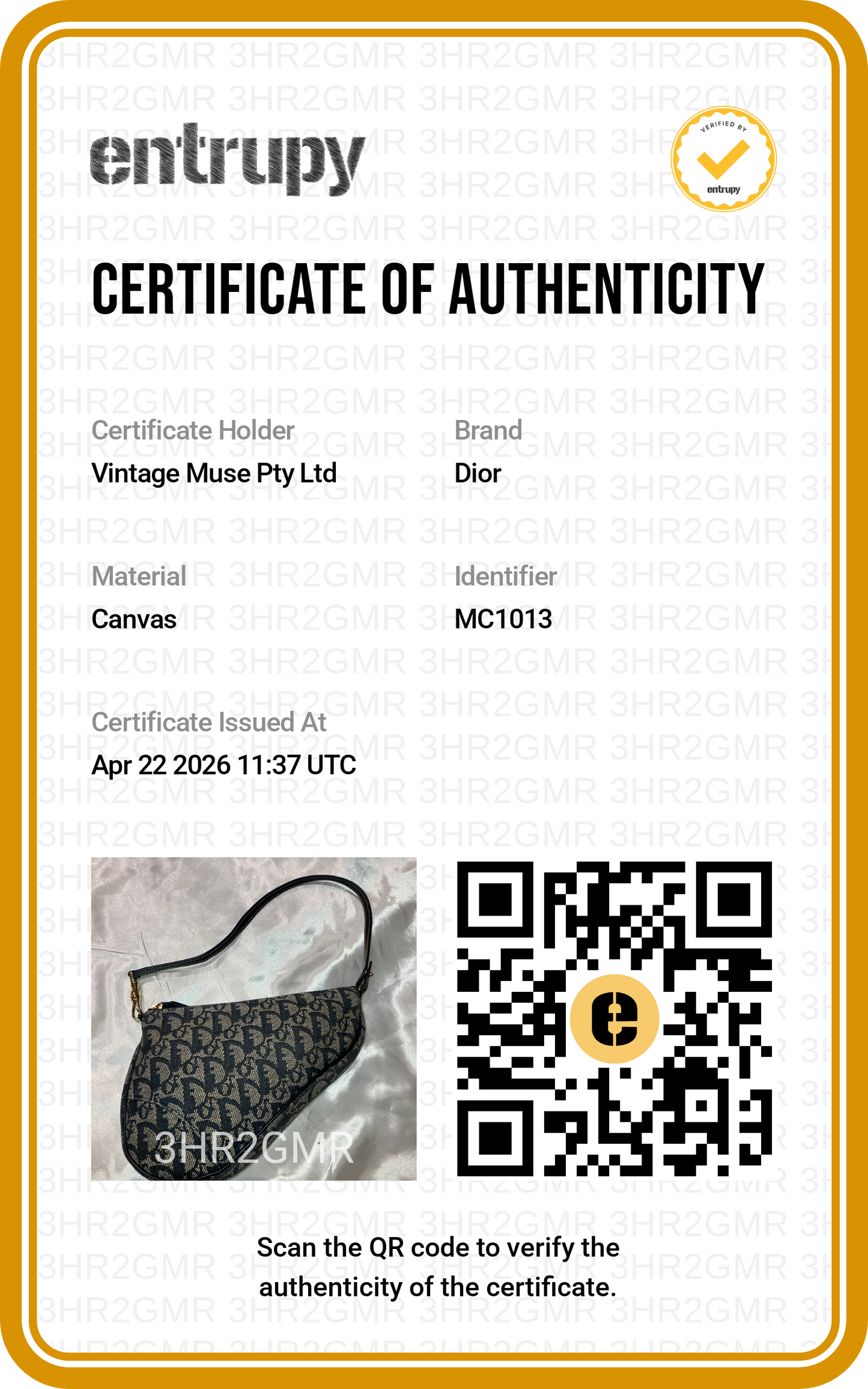 Pre-loved Dior Vintage Monogram Oblique Canvas Mini Saddle Bag