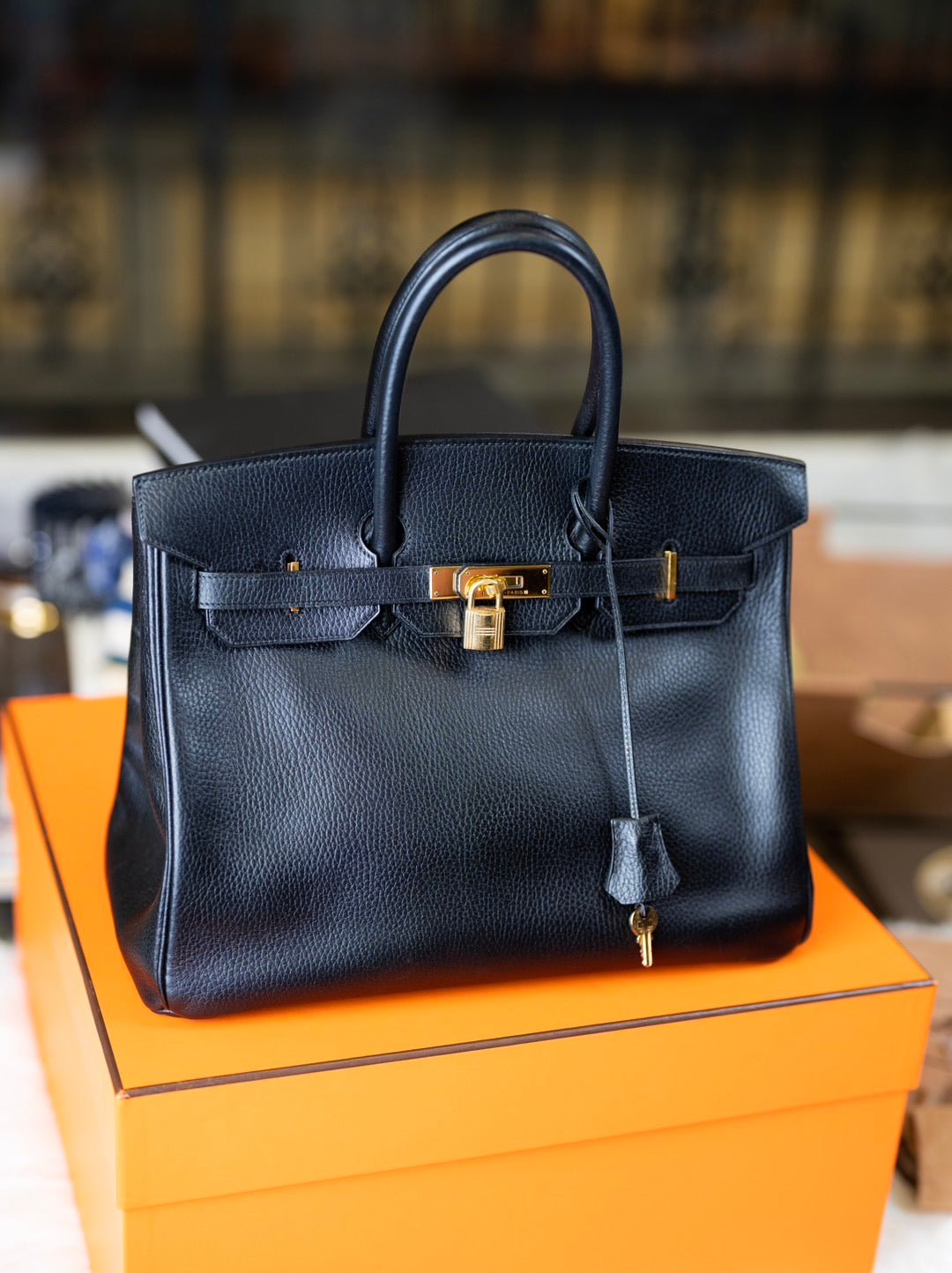 Hermes Ardennes Leather Pre-loved Hermès Birkin 35 Ardennes