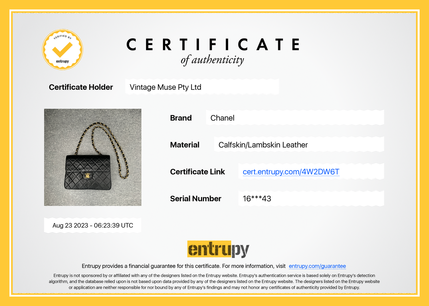 Pre-loved Chanel Vintage Mini Classic Flat 20cm Lambskin Shoulder Bag 90s