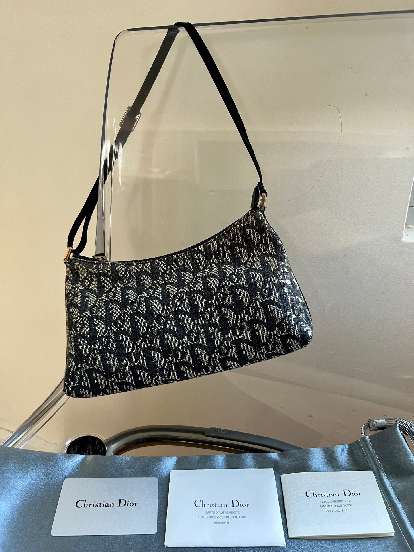 Pre-loved Christian Dior vintage Trotter Shoulder Bag