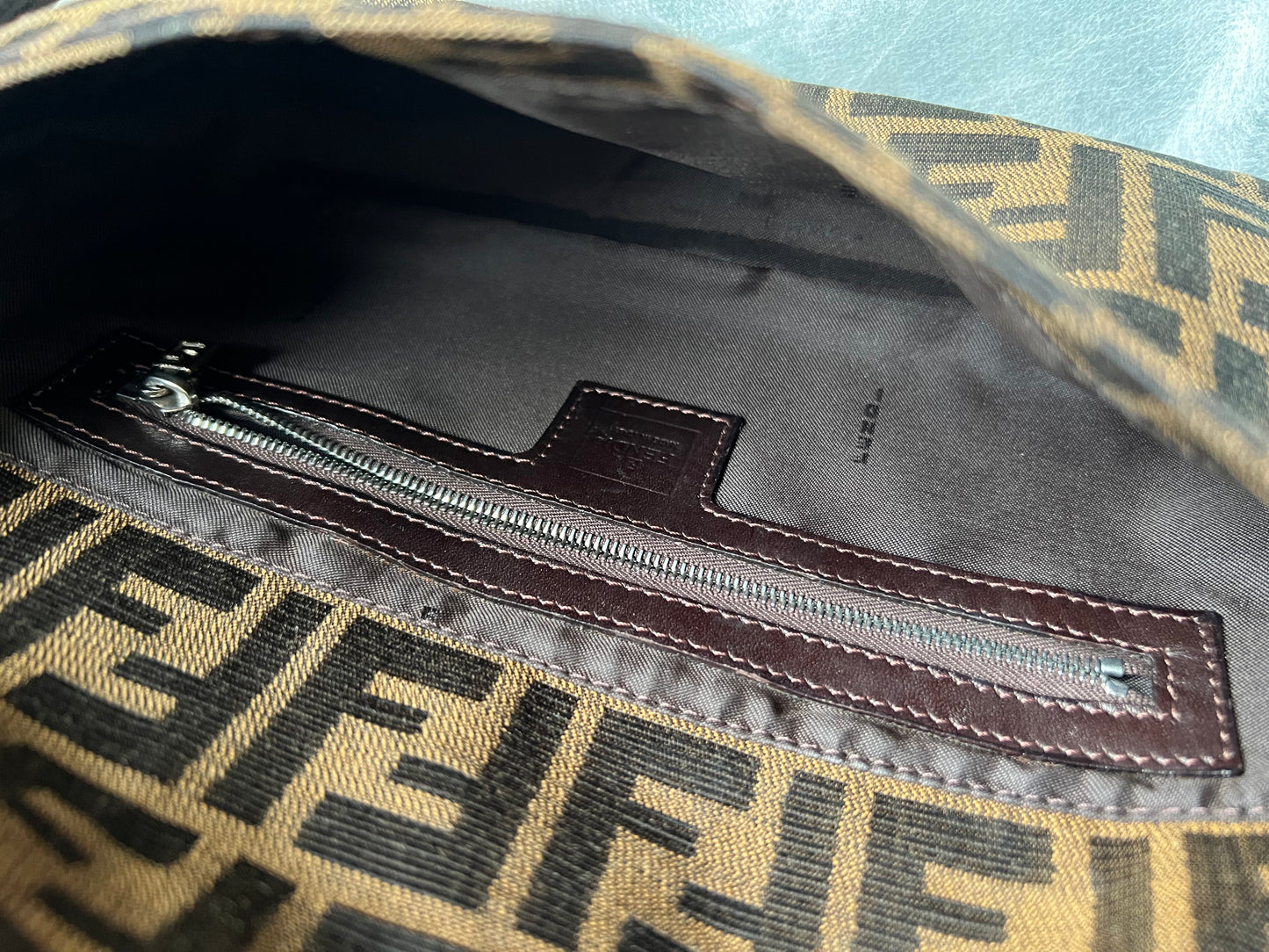 Pre-loved Fendi Vintage Zucca Baguette Handbag