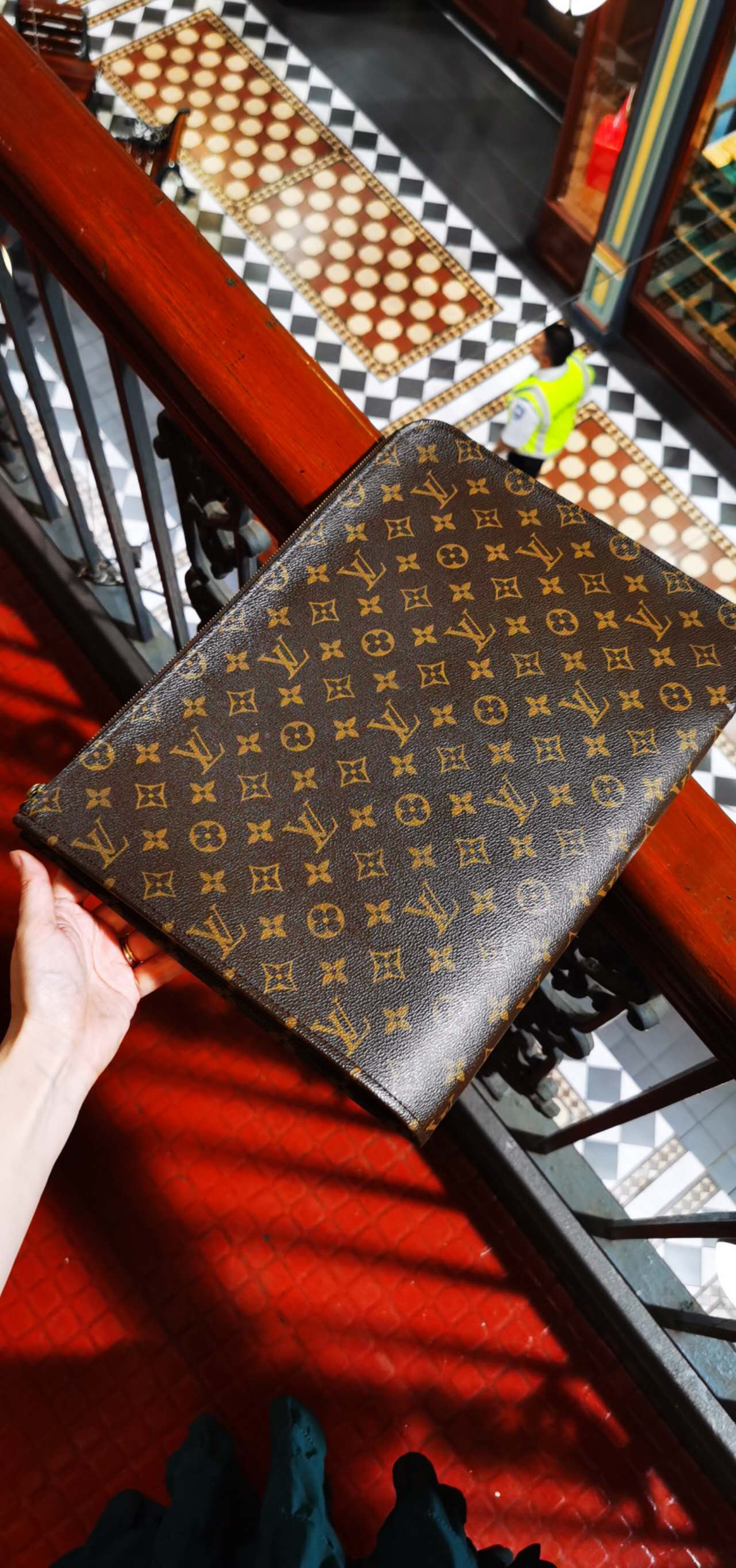 Pre-loved Louis Vuitton Vintage Document Bag Laptop Bag Monogram