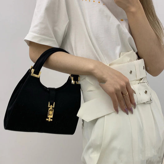 Pre-loved Gucci Vintage Mini Jackie Silk Handbag