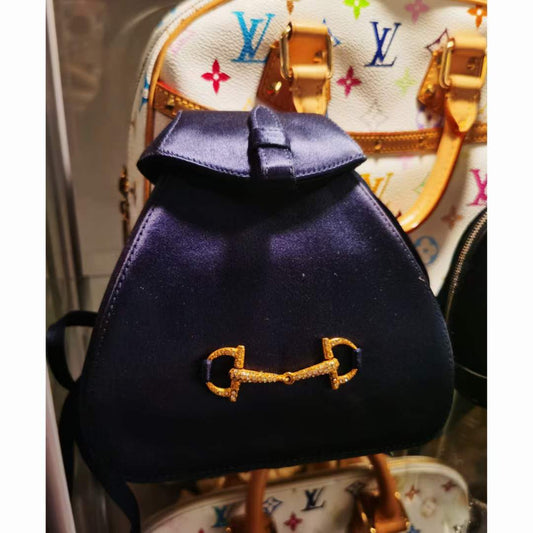 Pre-loved Gucci Silk Mini Backpack Evening bag