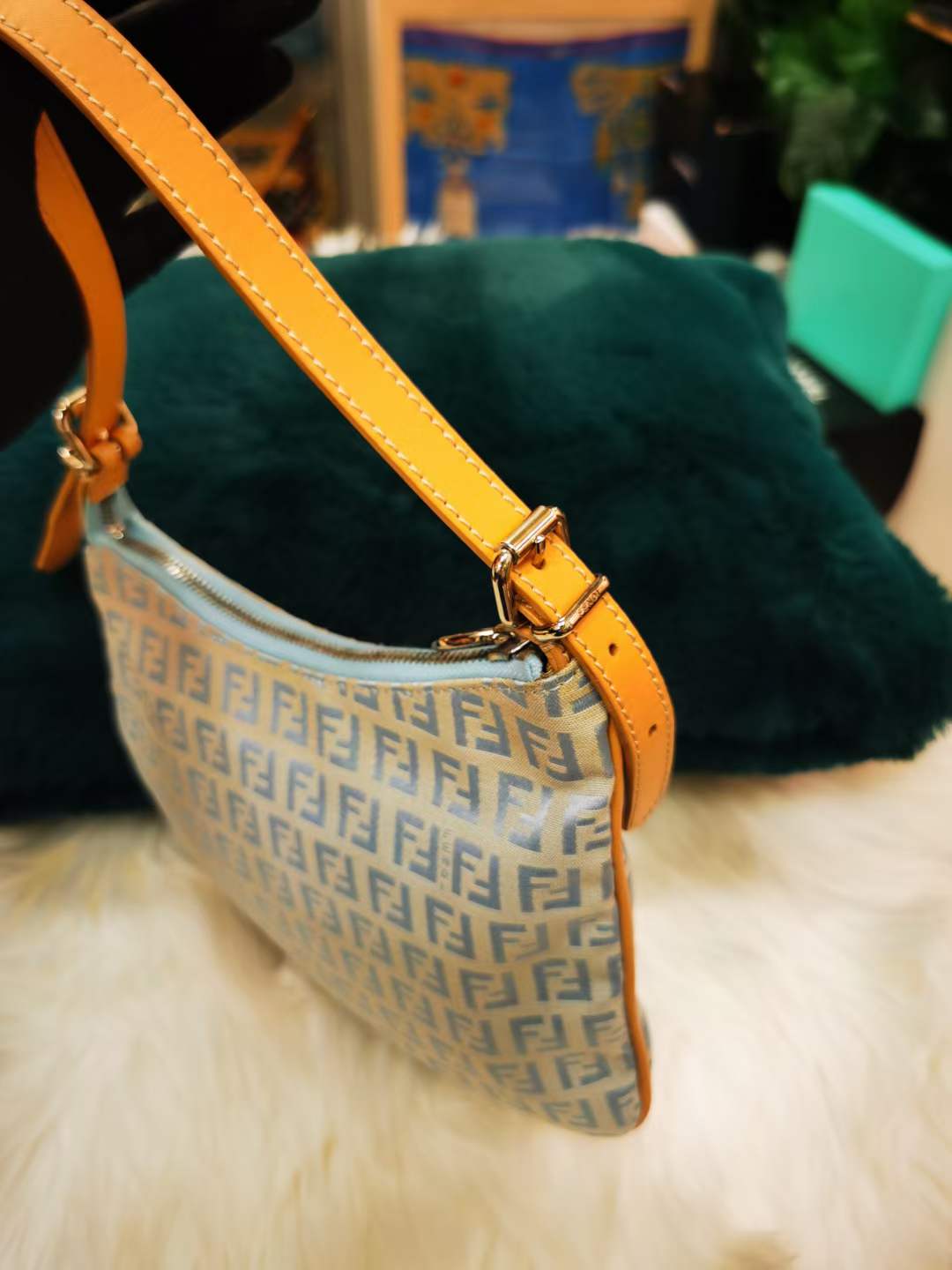 Pre-loved Fendi Vintage Oyster Zucchino Pattern Handbag