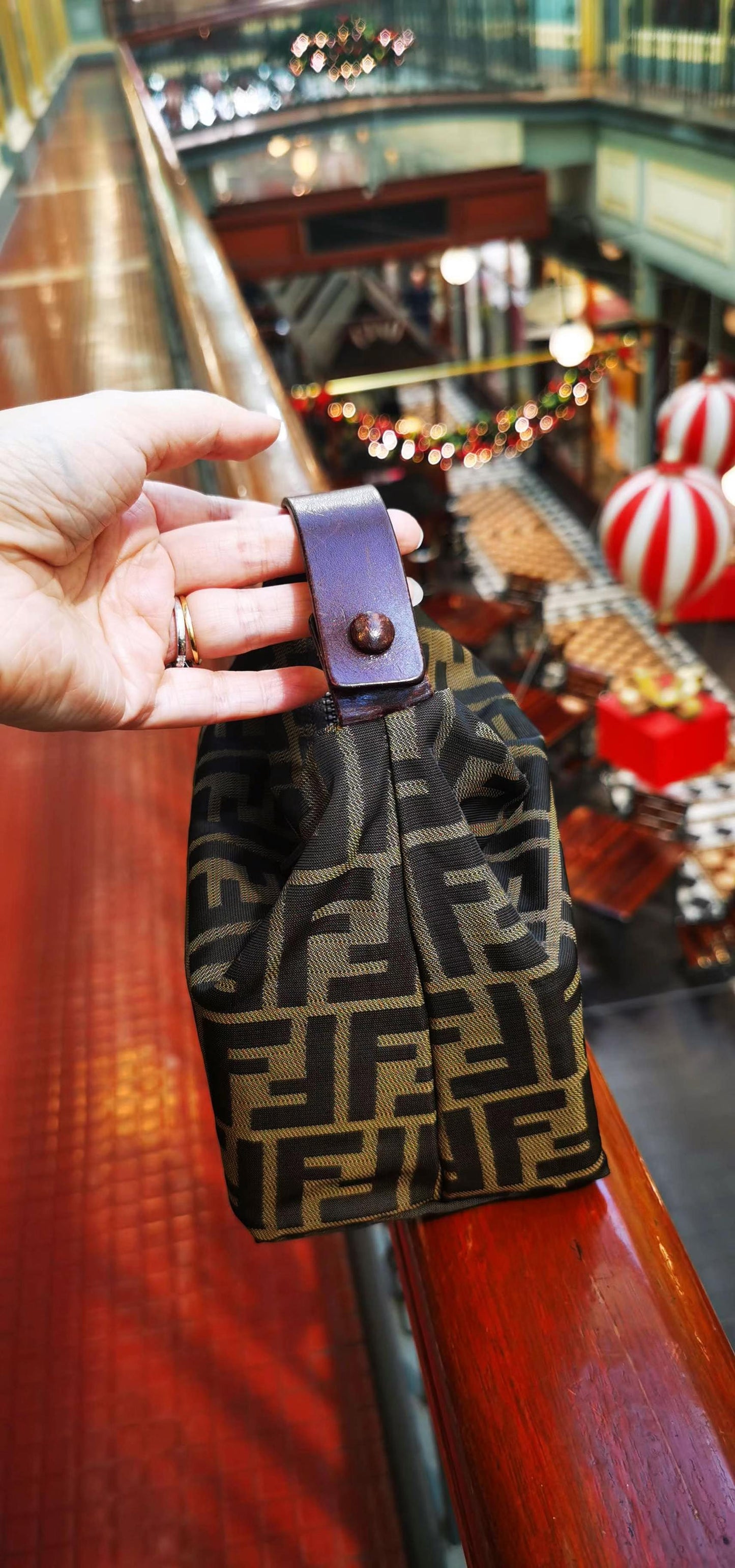 Pre-loved Fendi FF Zucca-print Handbag