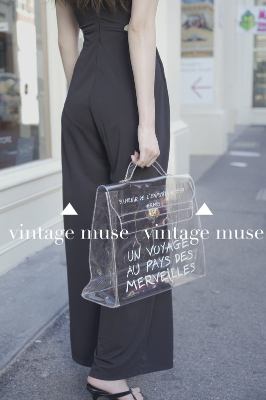 Pre-loved Hermès Vinyl Kelly Beach Bag